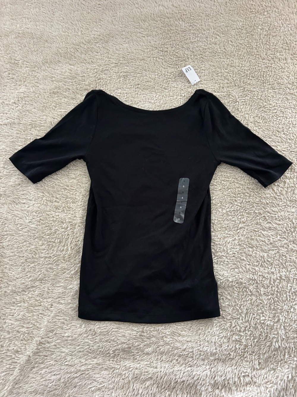 NWT Gap Black Cotton Scoop Favorite Tee